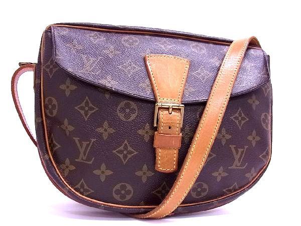 1円 ■美品■ LOUIS VUITTON ルイヴィトン M51226 モノグラム ジュヌフィーユ25 ショルダーバッグ 斜め掛け 肩掛け ブラウン系 AC2357BN