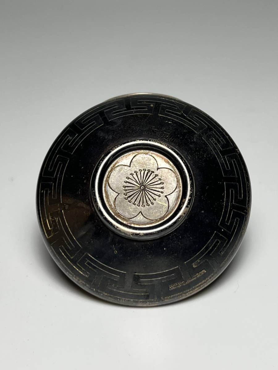 【芝】李王家　銀製　1964年　李方子　贈呈　雷文　合子　蓋物　朝鮮美術　銀製品　純銀　李王家下賜品　希少品