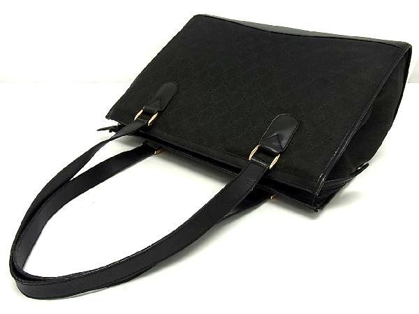 1円 GUCCI グッチ 002 2854 0305 GGキャンバス×レザー トートバッグ 
