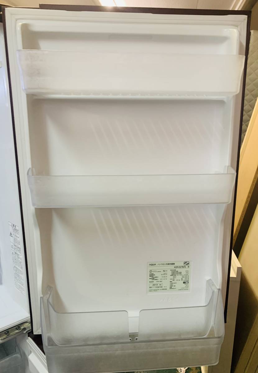 冷凍大きめ！AQUA ノンフロン冷凍冷蔵庫 AQR-D27B(R) 270L 【公式通販】