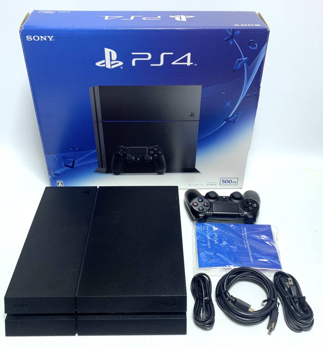 動作確認済み】 PlayStation4 ジェットブラック 500GB CUH-1200A B01