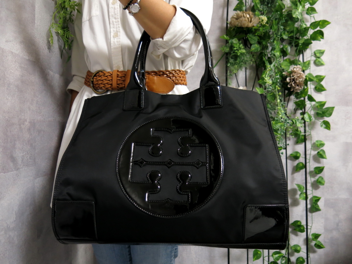 ○超美品○TORY BURCH トリーバーチ○エラ○ナイロン エナメル