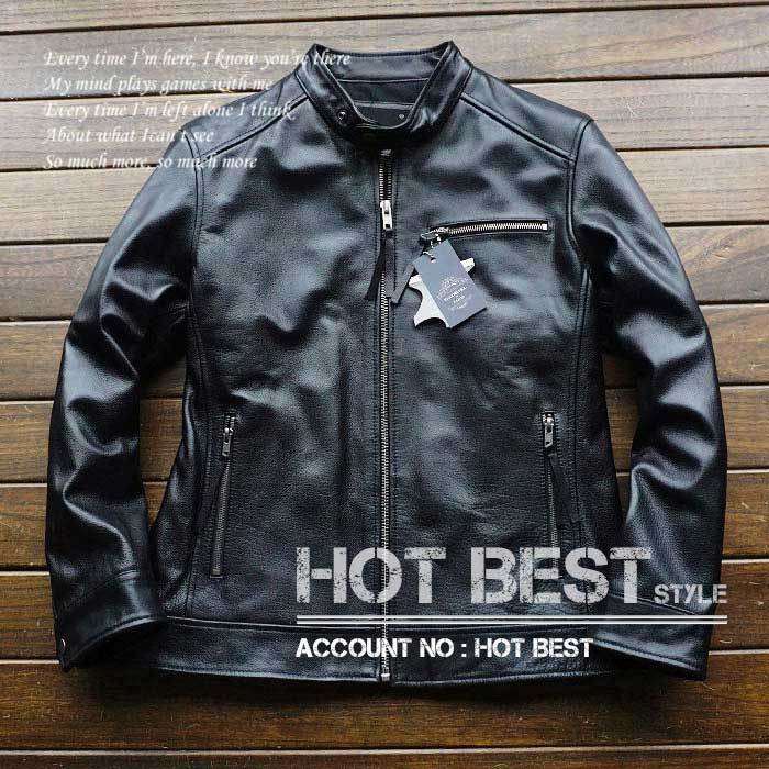 【HOT，お得】 10万 Gabriel 復刻1950s カウハイド シングル イタリアンレザー ライダースジャケット 牛革// 48/L(Lサイズ)｜売買されたオークション情報、yahooの商品情報をアーカイブ公開 - オークファン Lサイズ