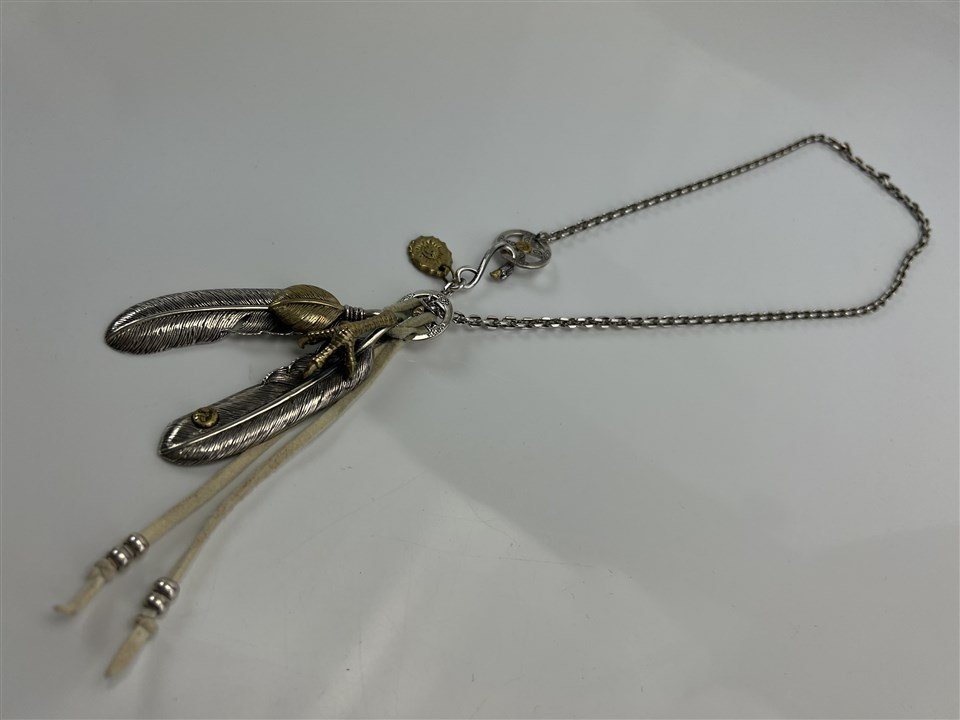 ジナブリング フェザーネックレス JINA BRING シルバー925刻印