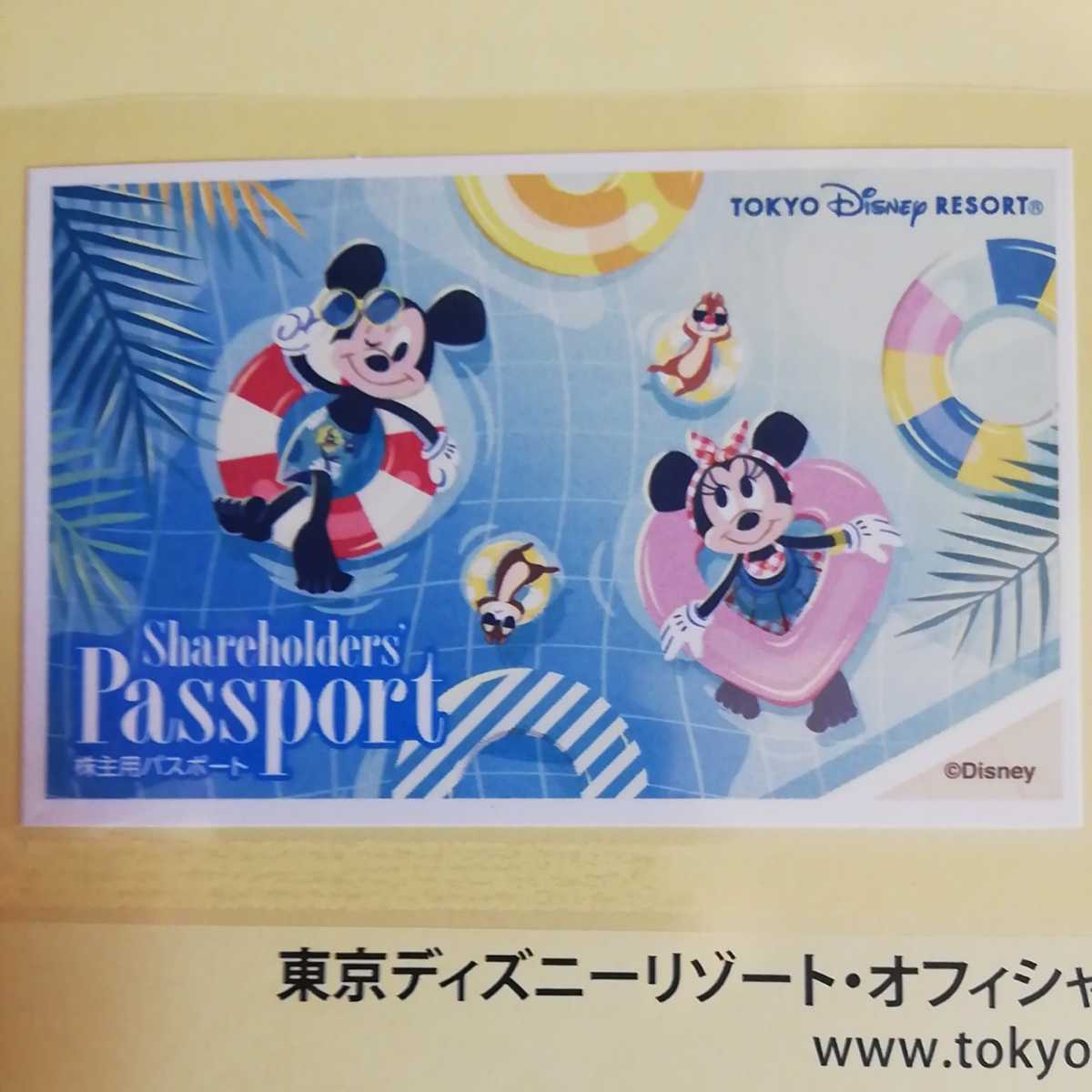 施設利用券 ◇新品未使用◇東京ディズニーリゾート株主用パスポート2枚