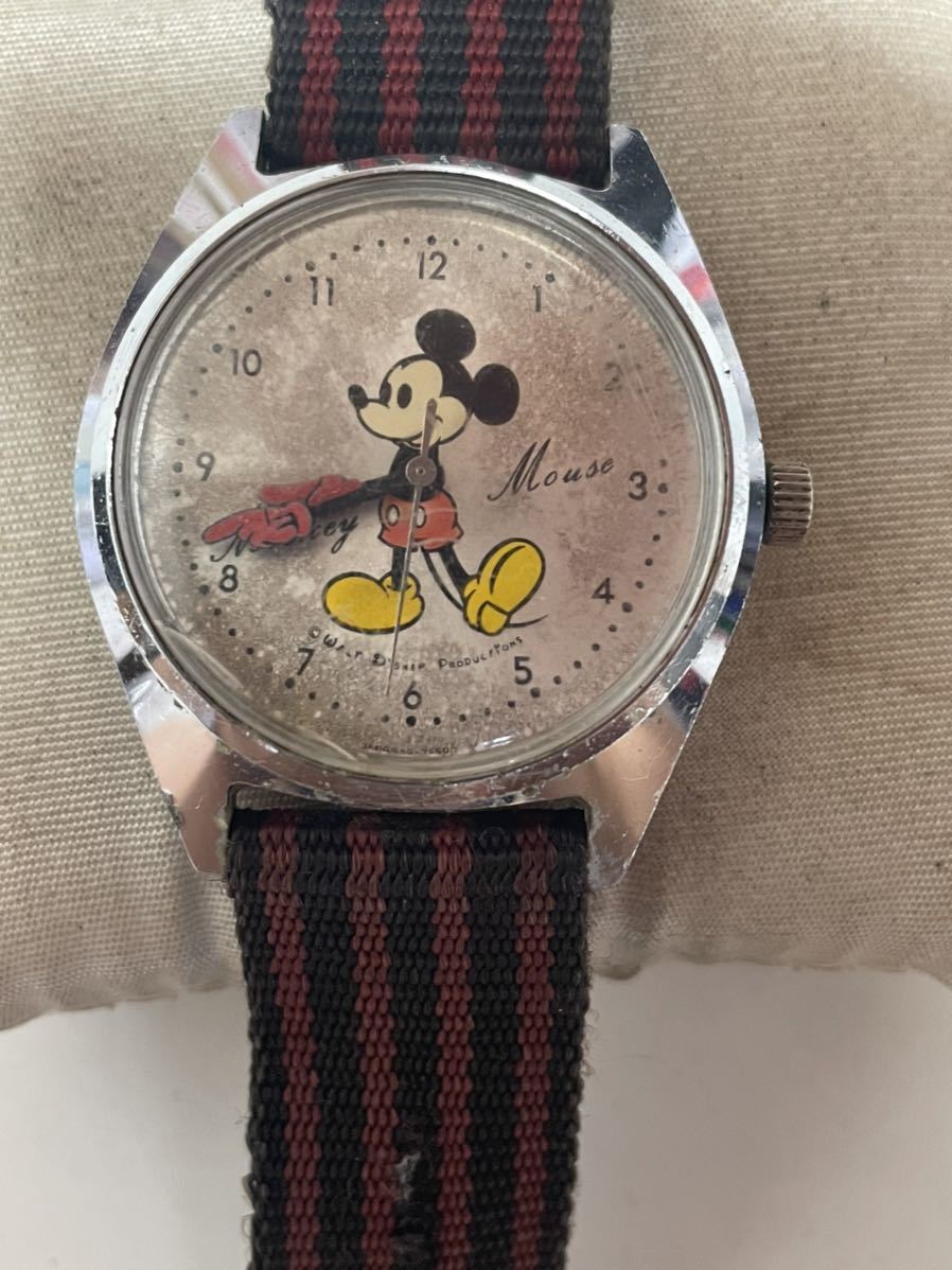 ミッキーマウス セイコー 手巻き 腕時計 SEIKO Disney ディズニー