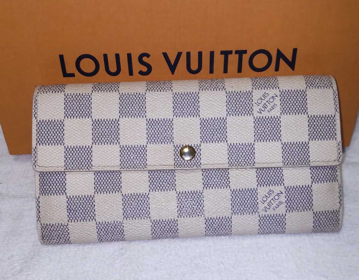 極美品】LOUIS VUITTON ルイヴィトンダミエ アズール ポルトフォイユ
