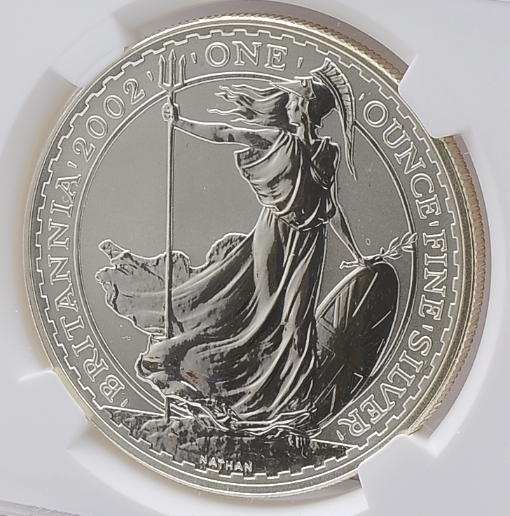希少 世界第7位 ブリタニアの女神】2002年 イギリス NGC MS69 準最高 