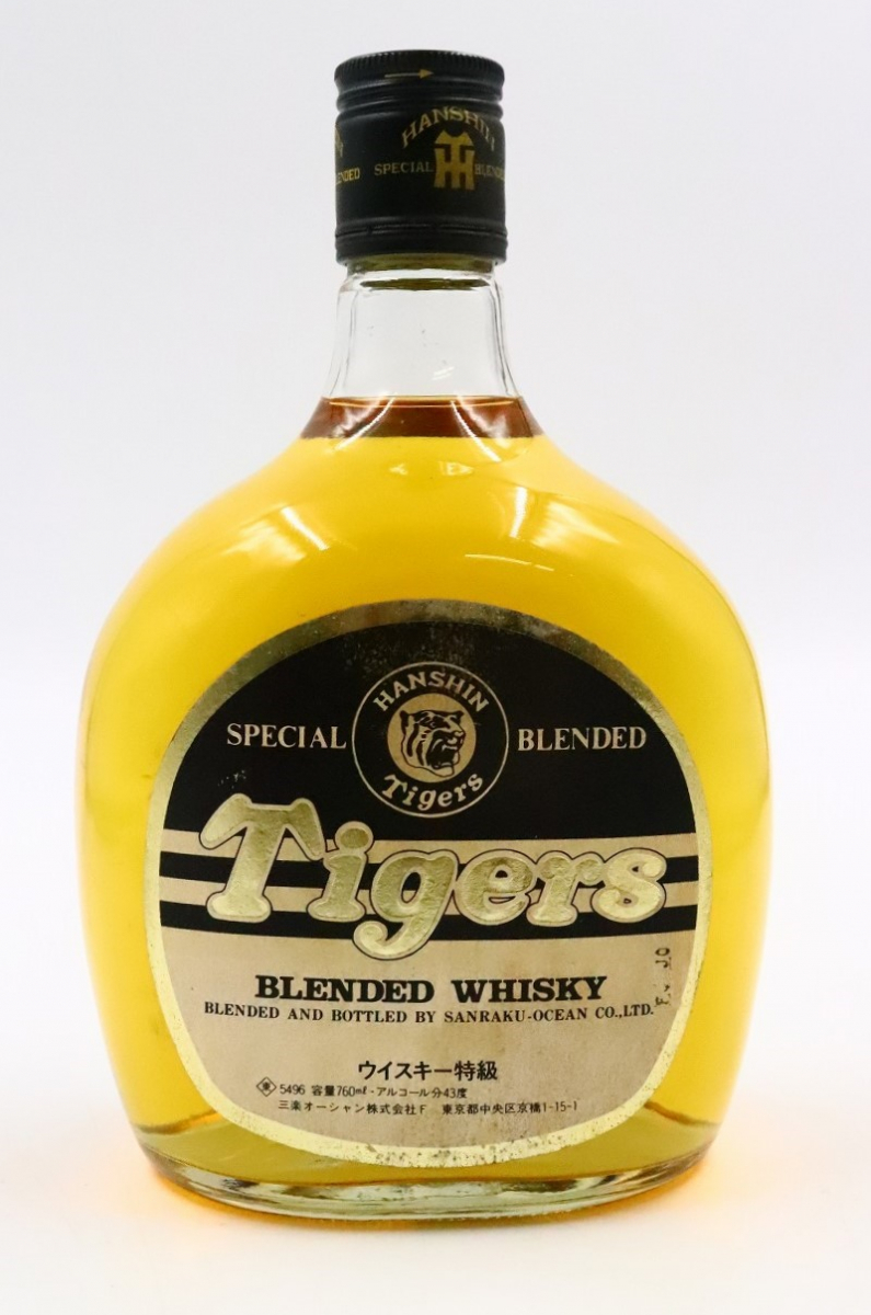 阪神タイガース 760ml ウイスキー ブレンデッドウイスキー 三楽 85年