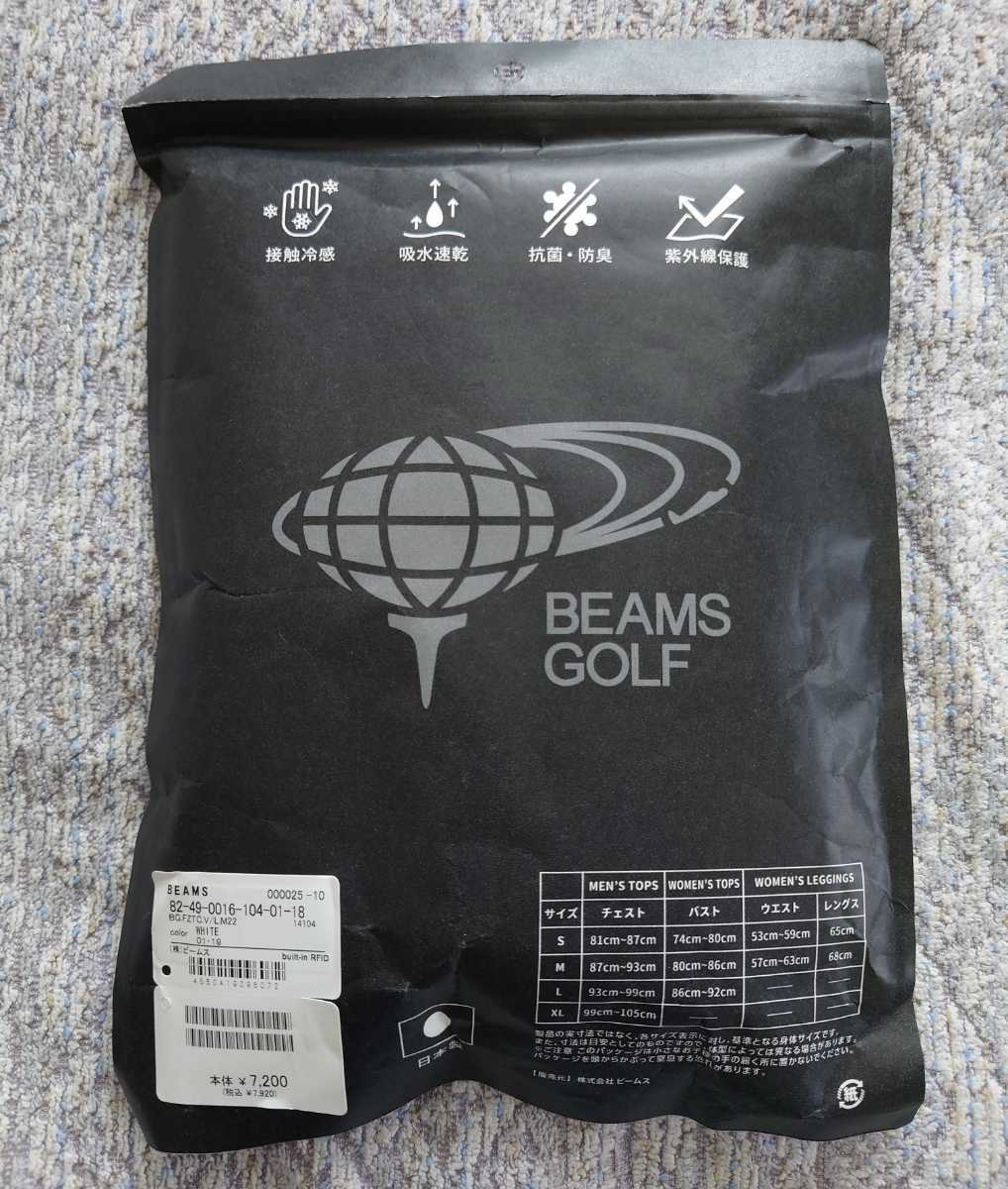 MEN〉BEAMS GOLF × FREEZE TECH / Vネック ロングスリーブ 2 白M 未