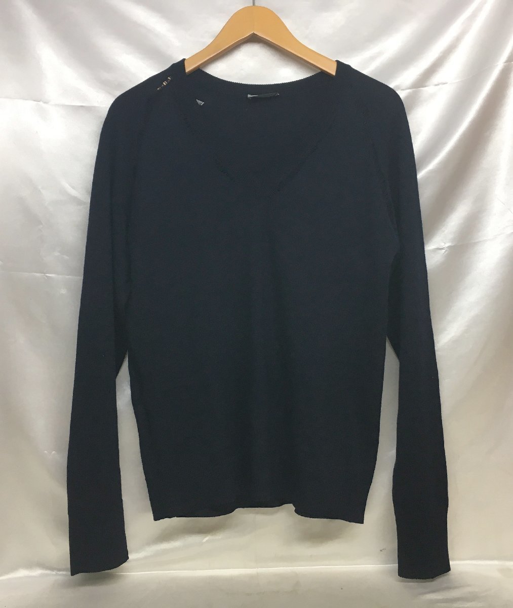 DIOR HOMME 07AW ディオールオム クラッシュ加工Vネックニット