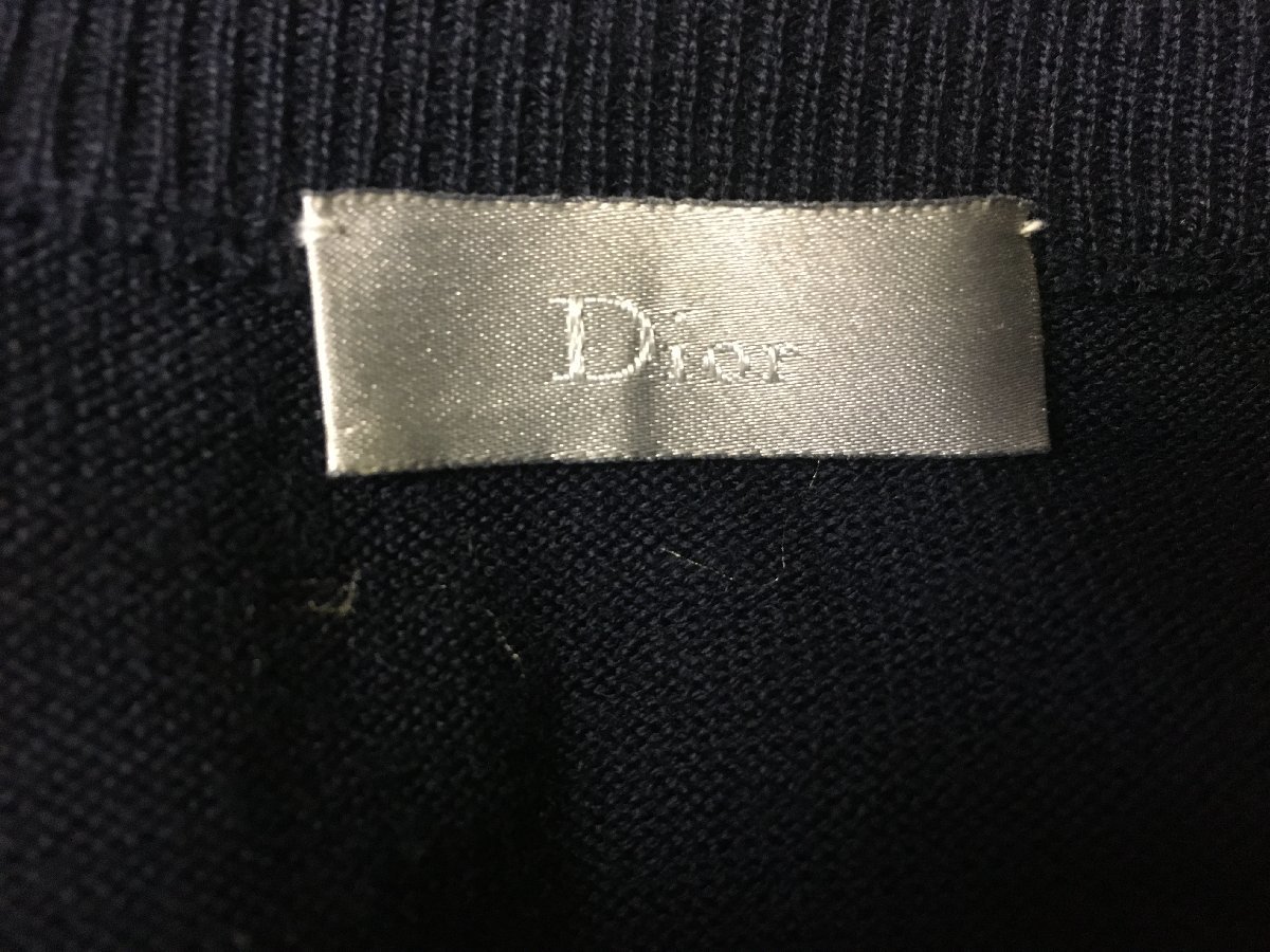 DIOR HOMME 07AW ディオールオム クラッシュ加工Vネックニット