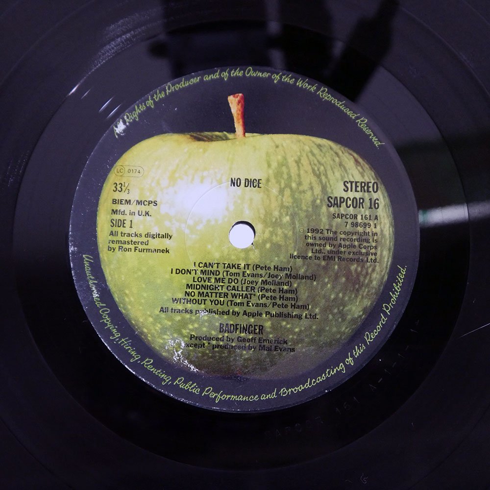 No Dice Badfinger - Apple Vinyl | – eBay Records 0 • LP ♫ Used Mfd