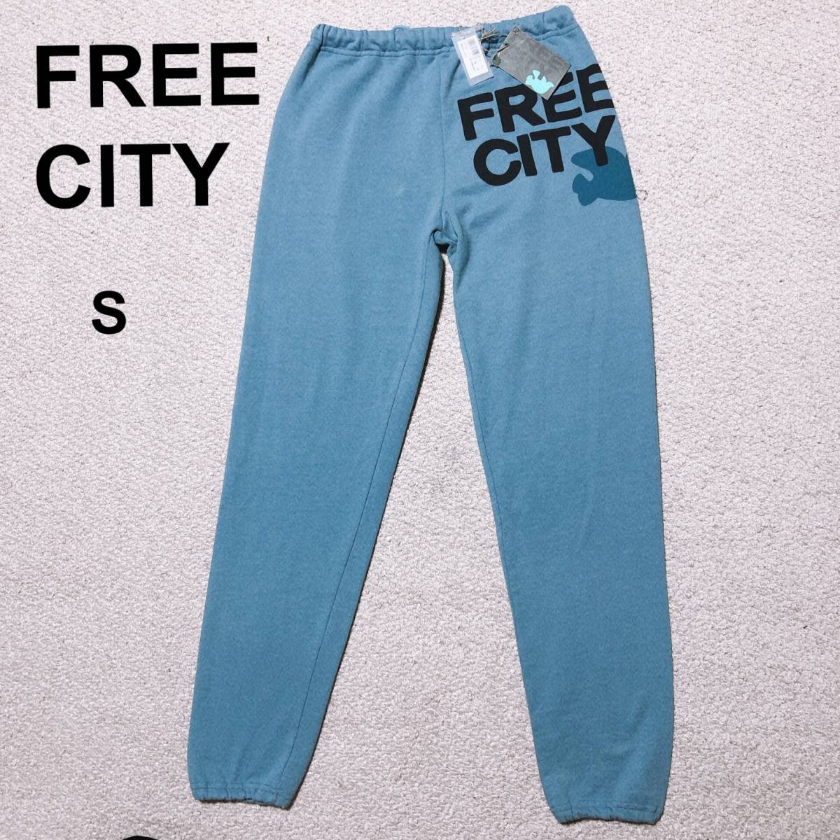FREE CITY スウェットパンツ S 未使用/フリーシティ ロゴ ※汚れ有り