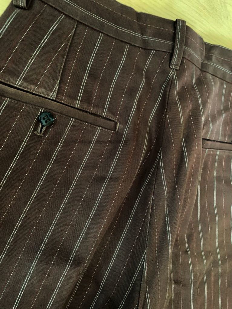 timeworn clothing ブラウンストライプトラウザー アットラスト atlast 