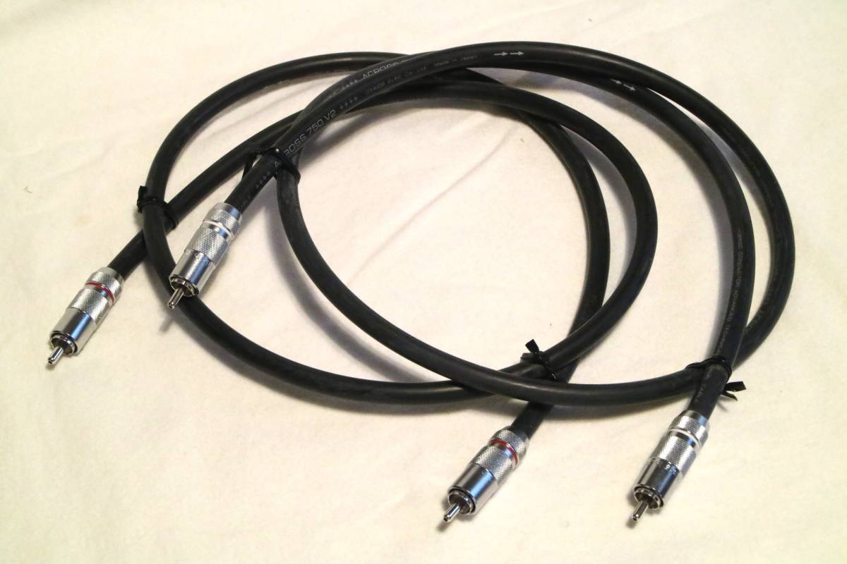 OYAIDE ACROSS 750 V2 RCAケーブル1m ペア 中古 オヤイデ 音響用