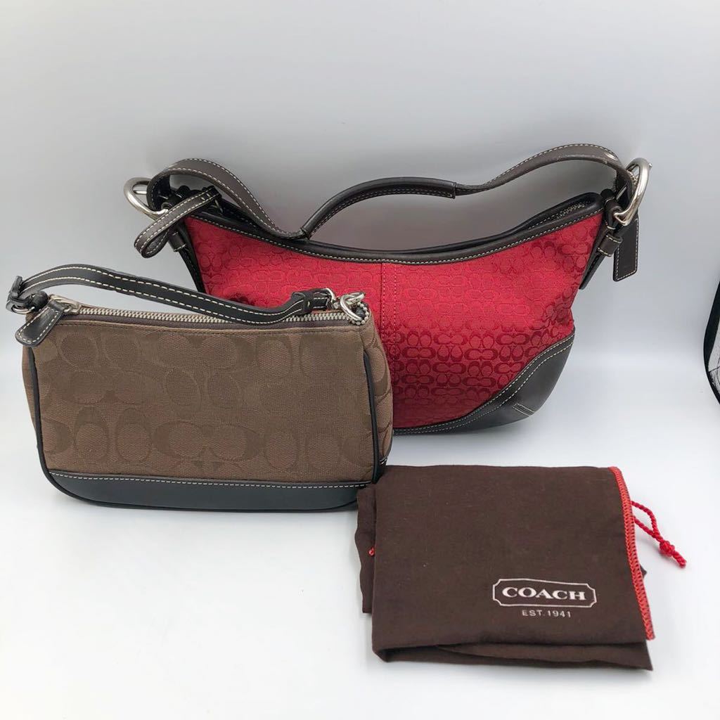 COACH ショルダーバッグ 2点おまとめ　おまけ付き COACH おまとめ2点 COACH ショルダーバッグ 2点おまとめ おまけ付き