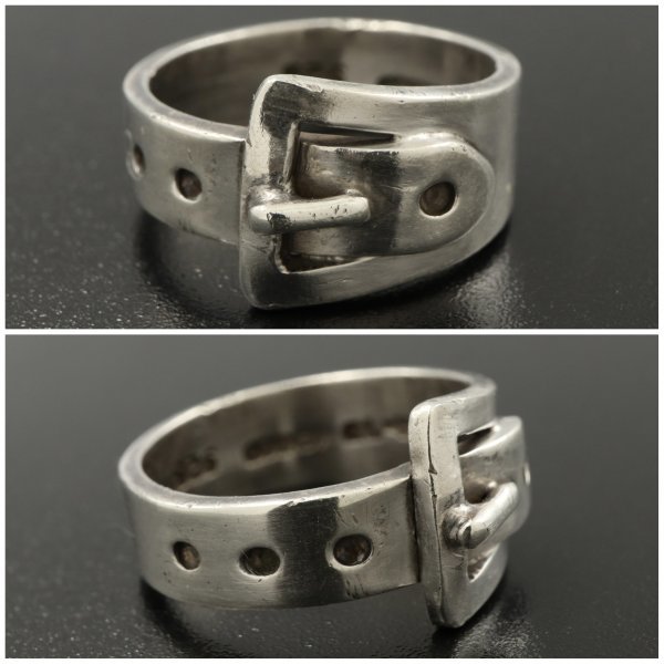 MEXICO 925 シルバー ベルト バックル ブレスレット バングル 訳あり