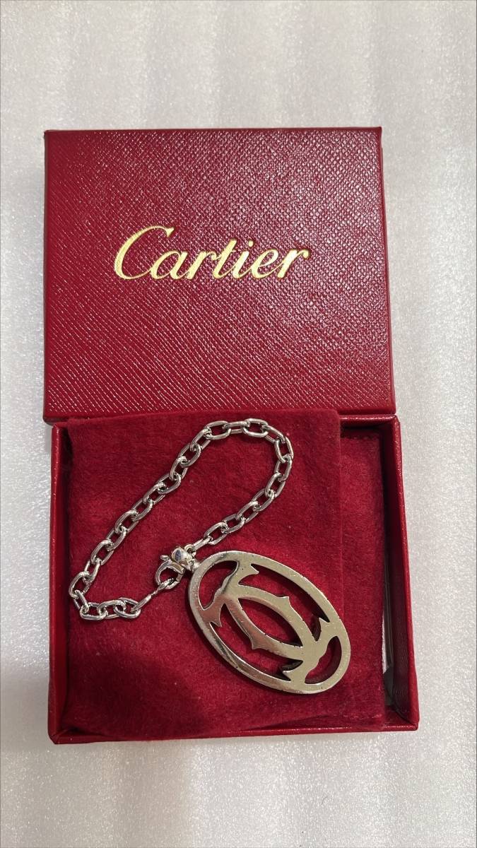 100%新品，正規品 Cartier カルティエ 2Cロゴ チャーム キーホルダー シルバー系 箱付き(カルティエ)｜売買されたオークション情報、yahooの商品情報をアーカイブ公開 - オークファン カルティエ