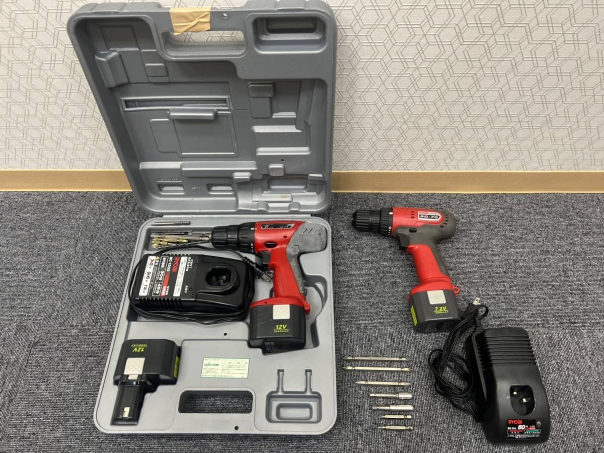  GY847 電動工具 おまとめ2点 RYOBI インパクトドライバー BD-120 BD-70 12Vバッテリー 充電器 ケース破損 み DIY(本体)｜売買されたオークション情報、yahooの商品情報をアーカイブ公開 - オークファン インパクトドライバ