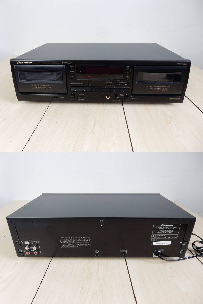 動作品パイオニア T-W01AR カセットデッキリモコン取説付