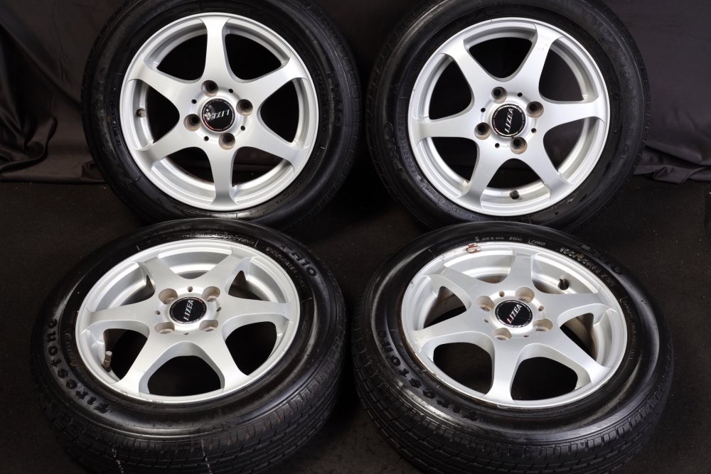 バリ山 155/65R13 ブリヂストン FIRESTONE ラジアル 4本SET ライフモコ 
