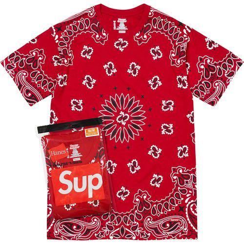 【Red Mサイズ】Supreme 22FW Week1 立ち上げ Hanes Bandana Tagless Tees (2 Pack)シュプリーム ヘインズ バンダナ Tシャツ レッド Supreme 22FW 立ち上げ日と公式通販サイトのオープン日の8月27日 22fw ズバリ狙い目アイテムを解説します Week1立ち上げ