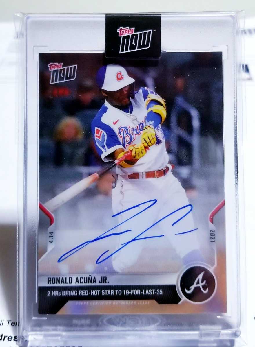 0 Topps Ronald Acuna Now RONALD ACUNA Jr. HR JR 1st Atlanta Jr NOW 