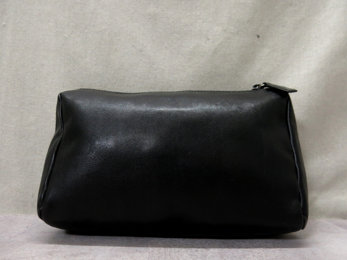 ○超美品○PRADA プラダ○カーフ レザー 本革○クラッチ バッグ○黒 