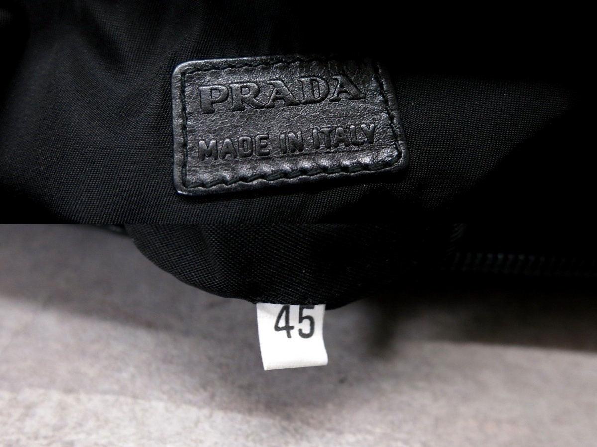 ○超美品○PRADA プラダ○カーフ レザー 本革○クラッチ バッグ○黒 