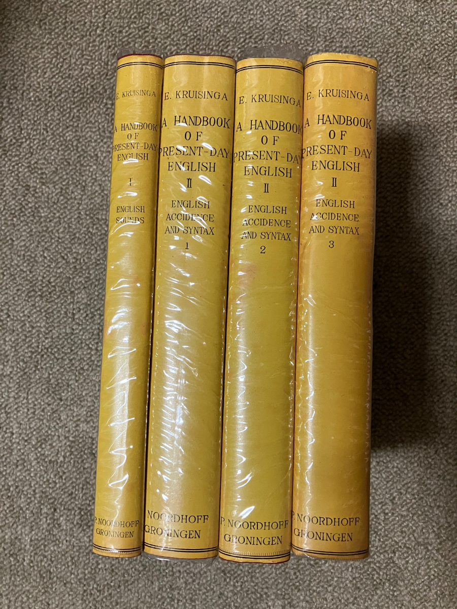 ○再出品なし 「A HANDBOOK OF PRESENT-DAY ENGLISH」 E.KRUISINGA / E