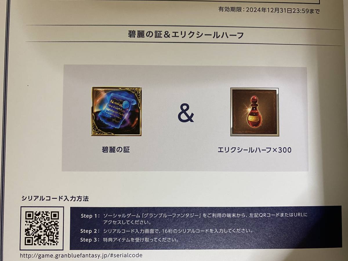 グラブルEXTRAフェス2022 パンフレット 特典シリアルのみ グランブルー