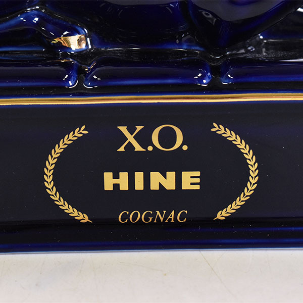 古酒☆ハイン XO 鹿型 ブルーリモージュ 青 陶器 ＊箱付 700ml/1633g