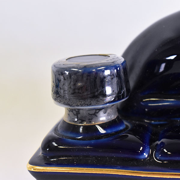 古酒☆ハイン XO 鹿型 ブルーリモージュ 青 陶器 ＊箱付 700ml/1633g