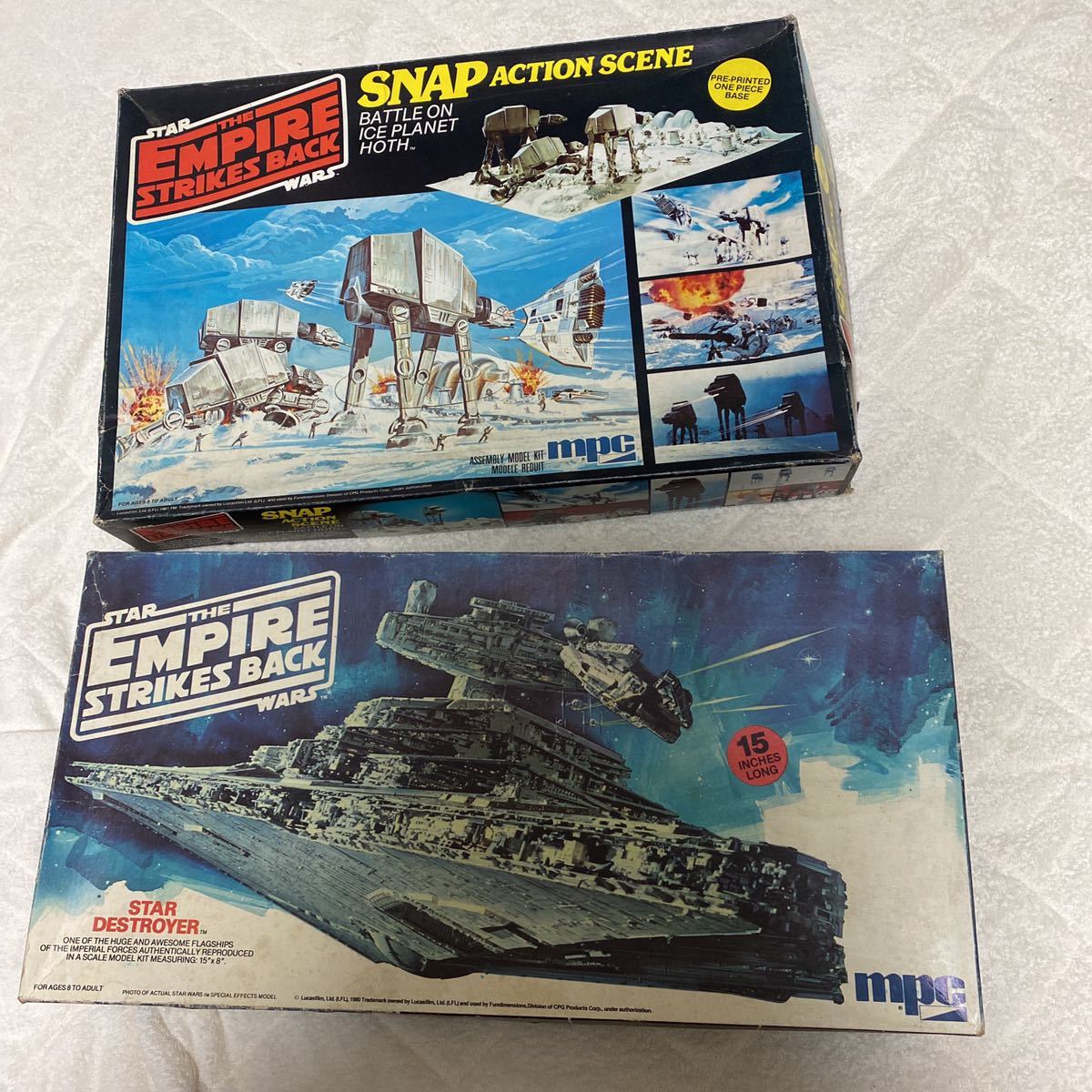 MPC スターウォーズ。当時物。スターデストロイア、AT-AT、スノースピーダー。スレイブ１。ダースベーダー。