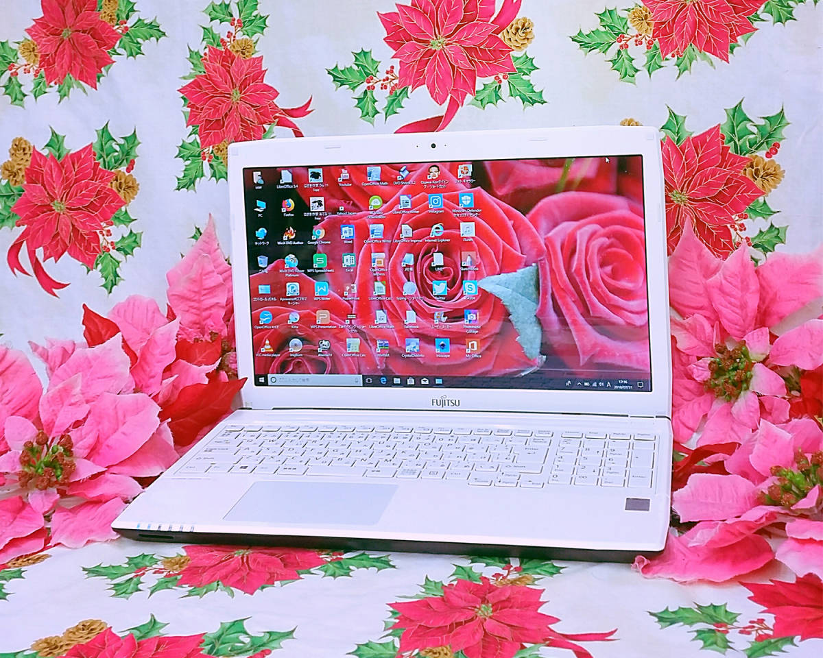 極上品/高年式モデル/第4世代Pentium/Lifebook/カメラ/大容量500GB/高速