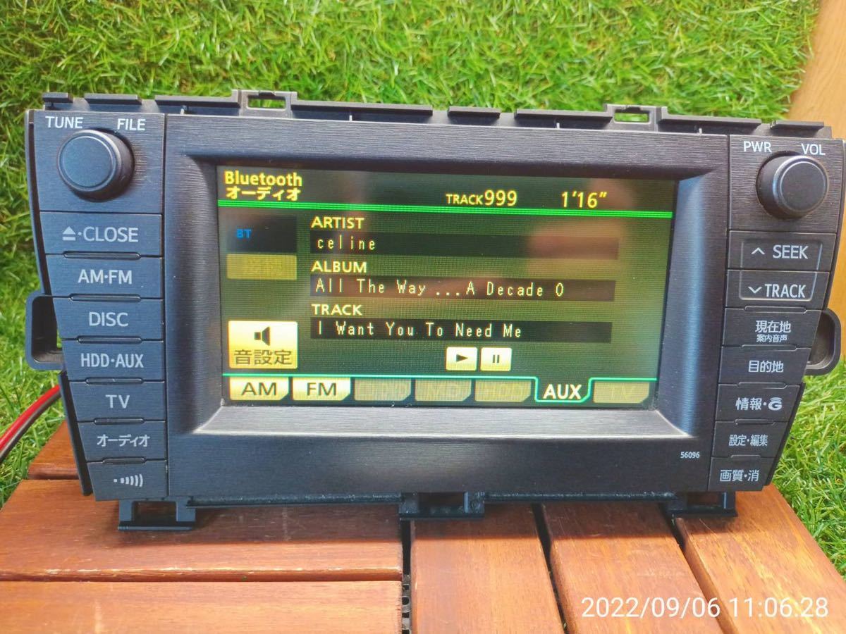 トヨタプリウス純正 ZVW30 地図2009年HDDナビ 86100-47010 56096 動作