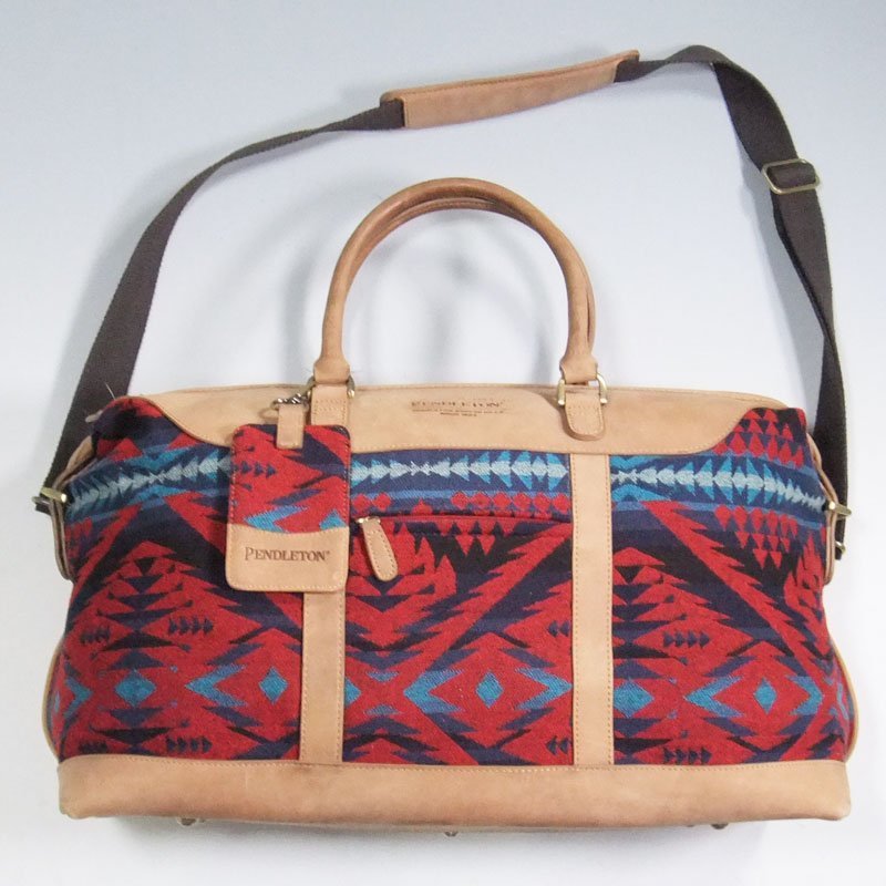 PENDLETON ペンドルトン ラグ × レザー ボストンバッグ PENDLETON