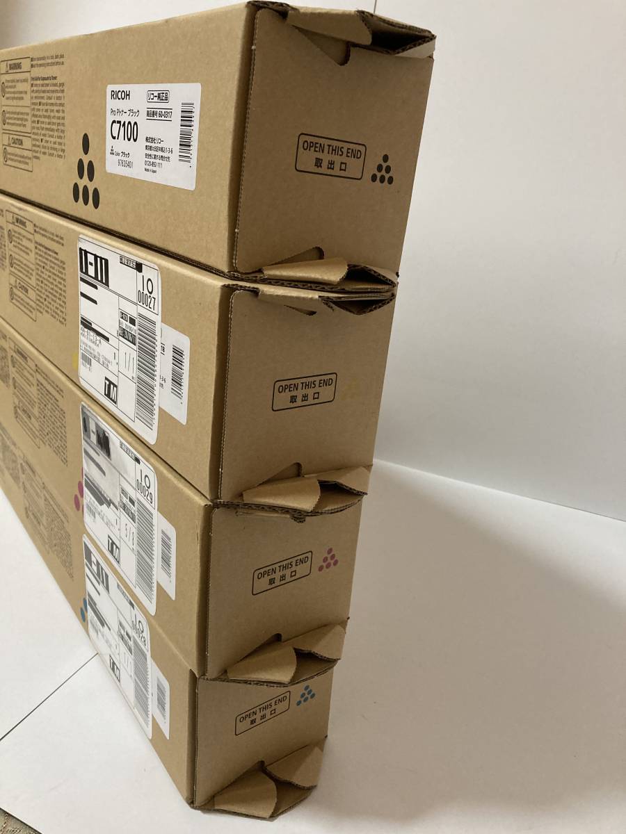 未使用 RICOH C7100 Pro Pトナー 4色 ブラック イエロー マゼンタ