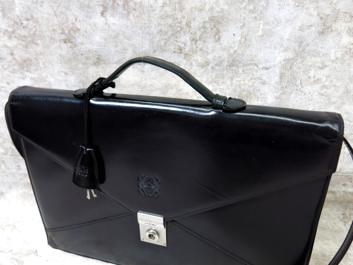 □LOEWE ロエベ□メンズ□カーフ レザー 本革□2way ブリーフケース 