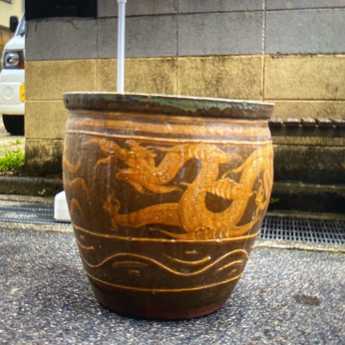 古陶器大甕龍絵時代物 【公式通販】