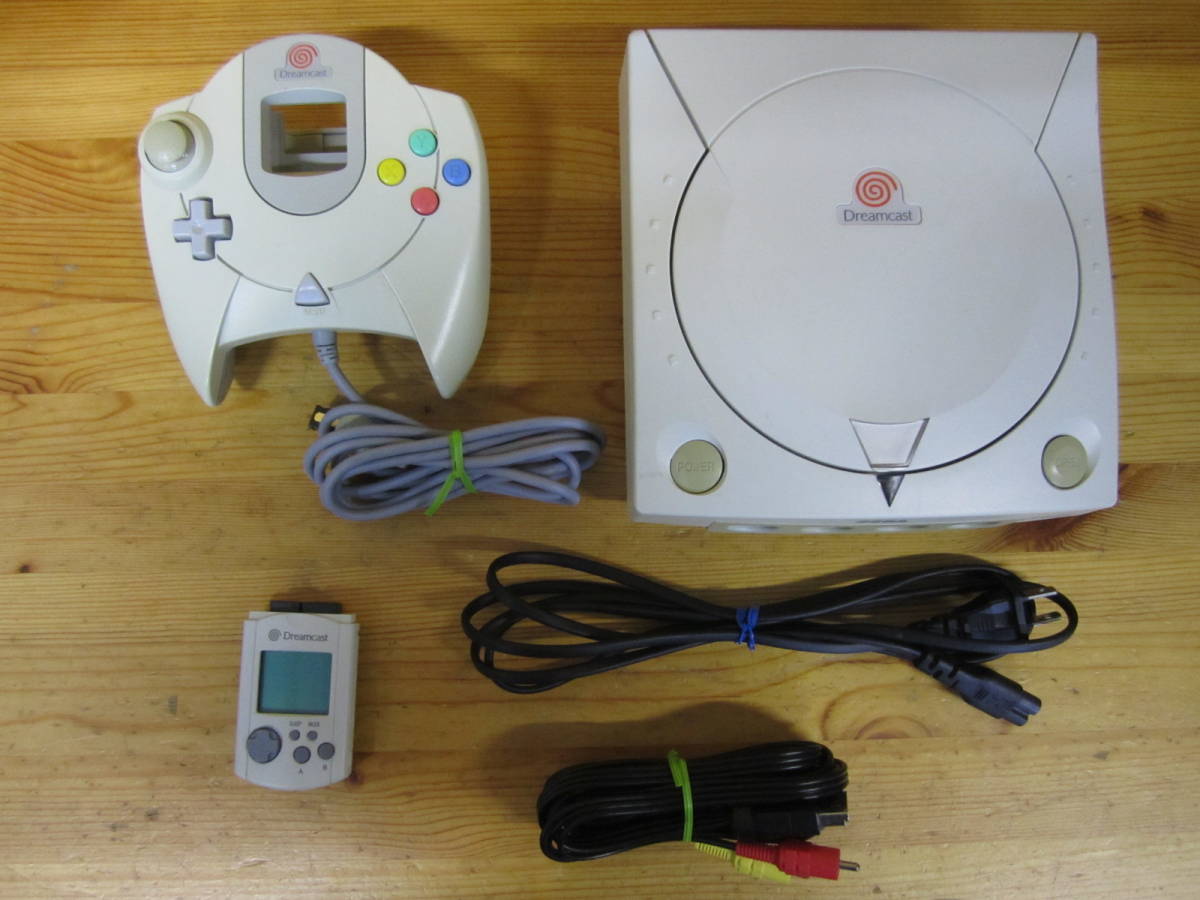 【R421】SEGA◇ドリームキャスト本体セット◇HKT-3000◇中古 動作品 本体、コントローラー、ケーブル(電源・接続)、メモリ DreamCast DC