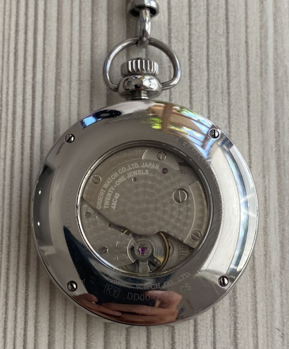 ORIENT 懐中時計 オリエント CLASSIC 21石 手巻き WV0031DD 裏