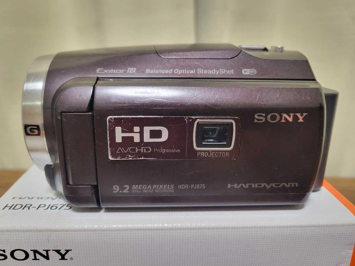 ジャンク SONY ハンディカム HDR-PJ675 ボルドーブラウン 現状品 SONY