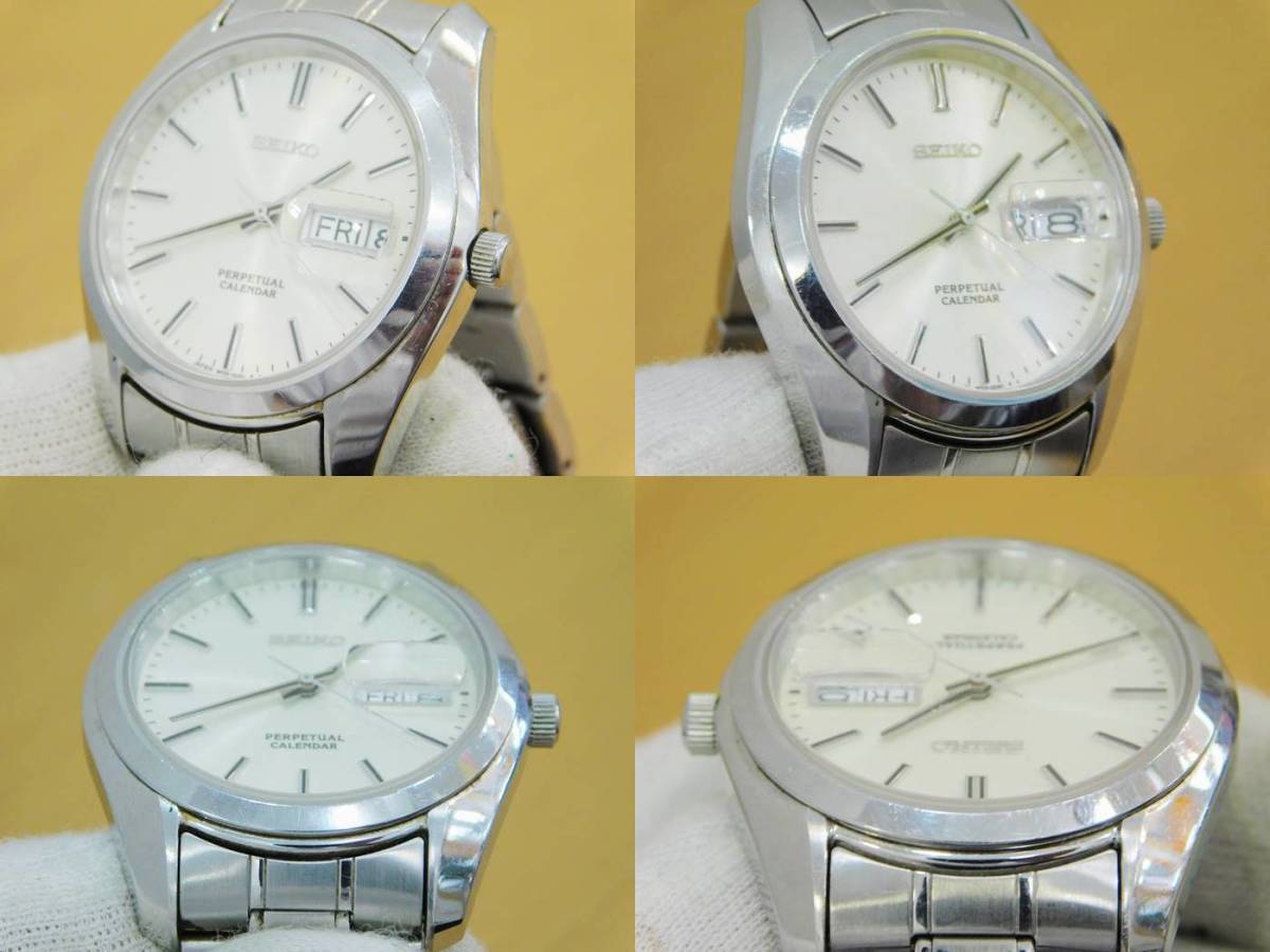 SEIKO セイコー　PERPETUAL CALENDER　パーペチュアルカレンダー　8F33-0040　デイデイト　クオーツ腕時計　ジャンク品 パーペチュアルカレンダー セイコー SEIKO &frasl; パーペチュアルカレンダーGMT&frasl;腕時計&frasl;アナログ 8F33-0040