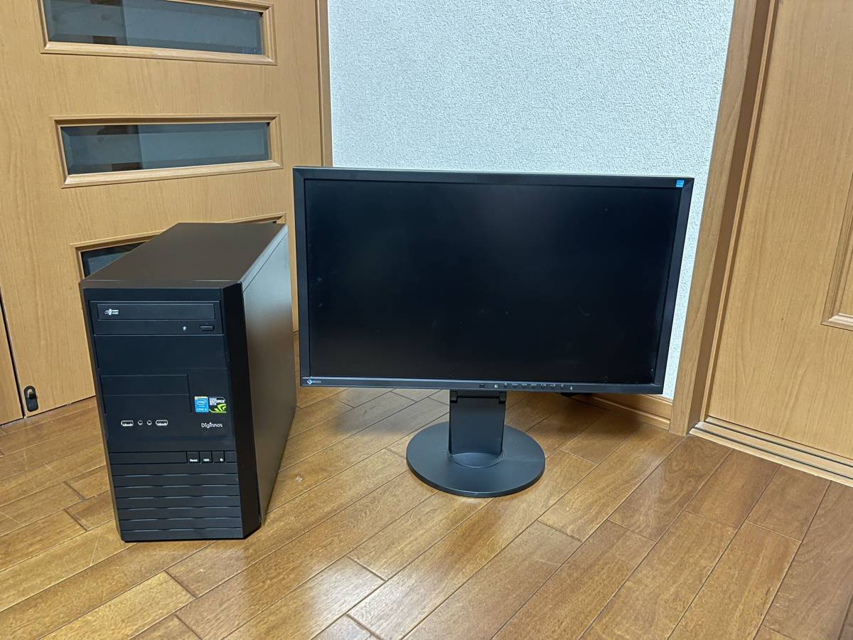 Windows10搭載 デスクトップパソコン モニター、マウスセット（EIZO Flex Scan EV2336W、Logicool G502 HERO）