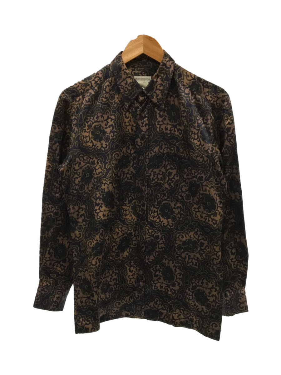 DRIES VAN NOTEN◆総柄フラワーパターンB.Dシャツ/長袖シャツ/46/レーヨン/NVY/総柄/3651-2005 DRIES VAN NOTEN 0 パデッド Dries
