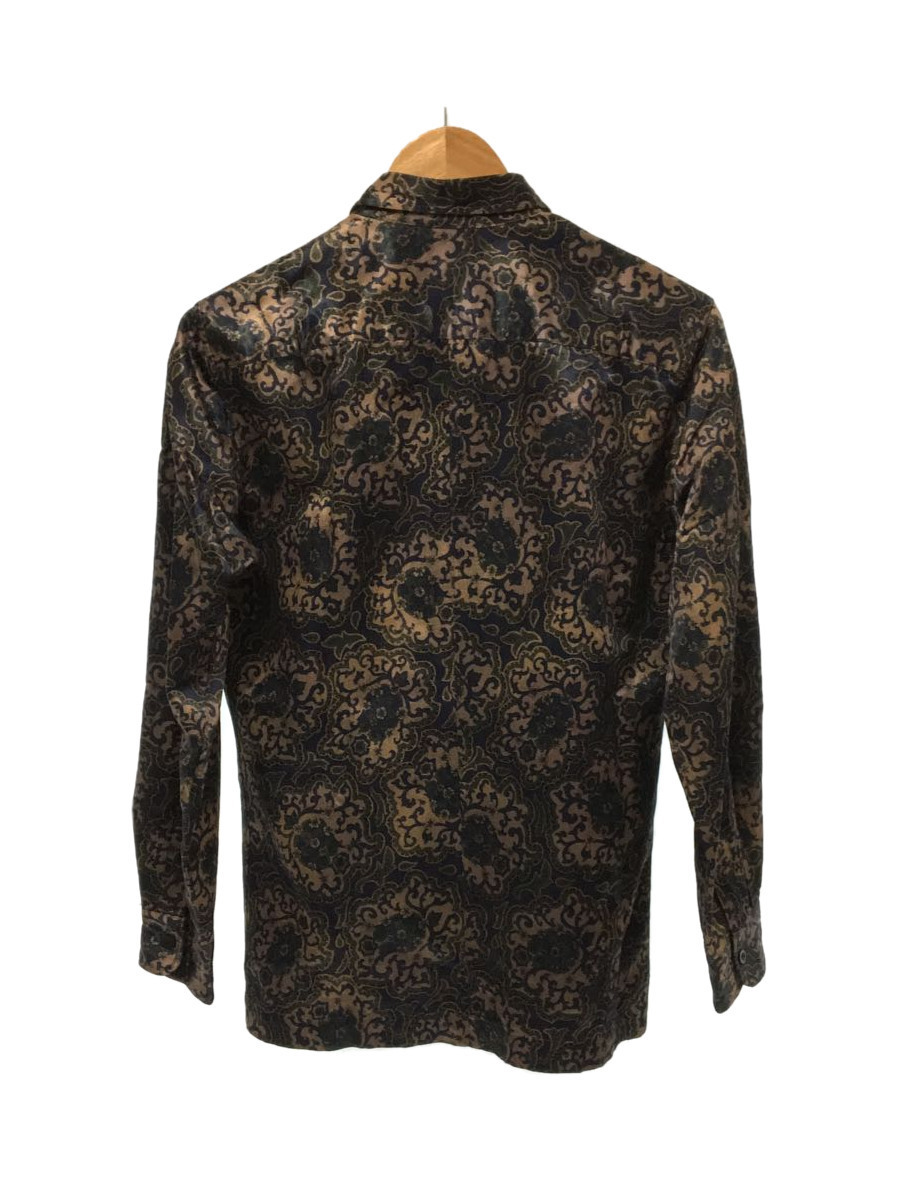DRIES VAN NOTEN◆総柄フラワーパターンB.Dシャツ/長袖シャツ/46/レーヨン/NVY/総柄/3651-2005 DRIES VAN NOTEN 0 パデッド Dries