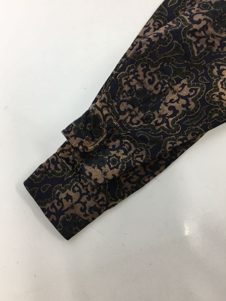 DRIES VAN NOTEN◆総柄フラワーパターンB.Dシャツ/長袖シャツ/46/レーヨン/NVY/総柄/3651-2005 DRIES VAN NOTEN 0 パデッド Dries