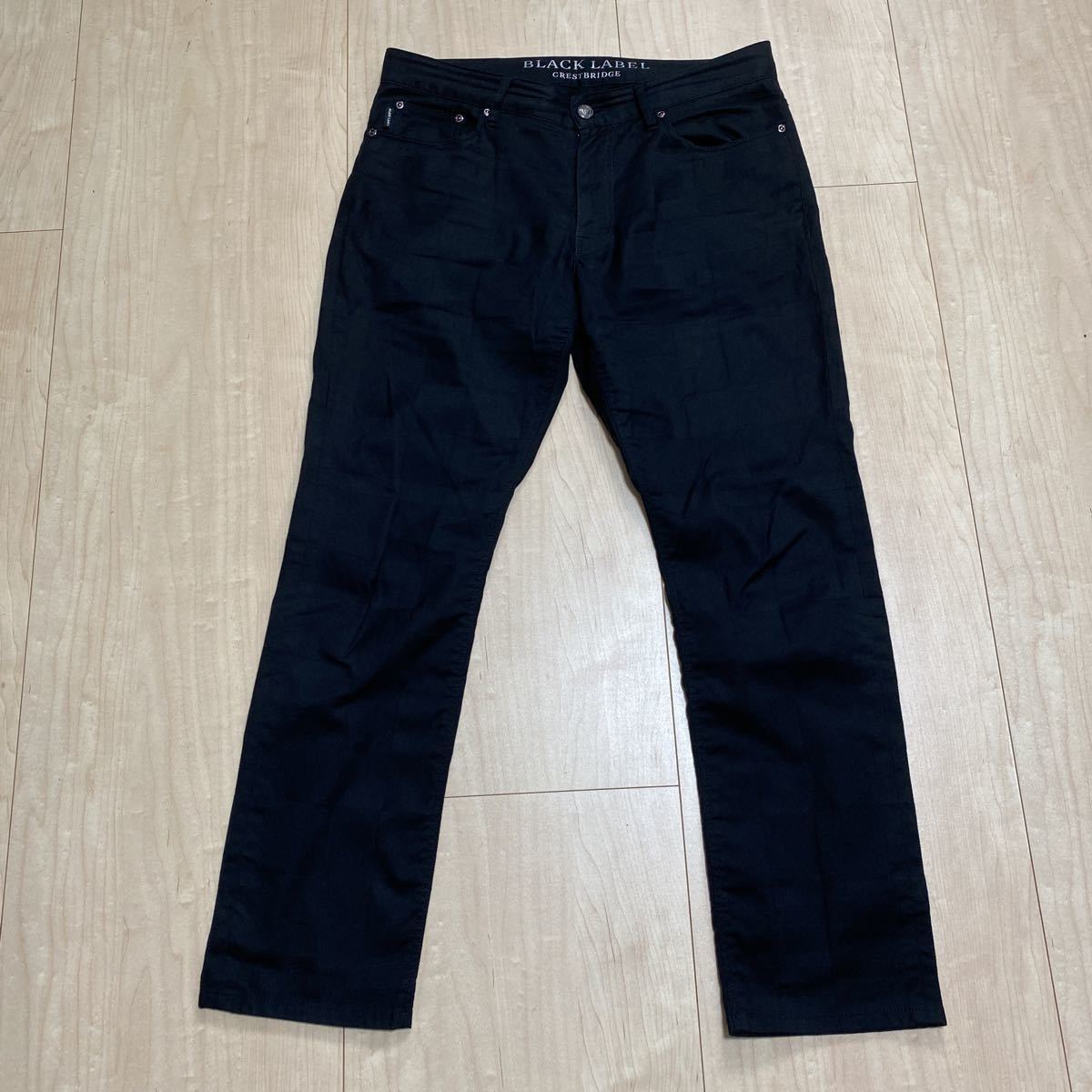 ブラックレーベル クレストブリッジ 黒色 5ポケットパンツ サイズ79 